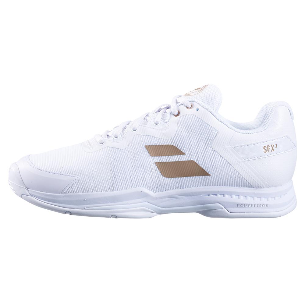 Men’s SFX 3 All Court Wimbledon Tennis Shoes White and Gold