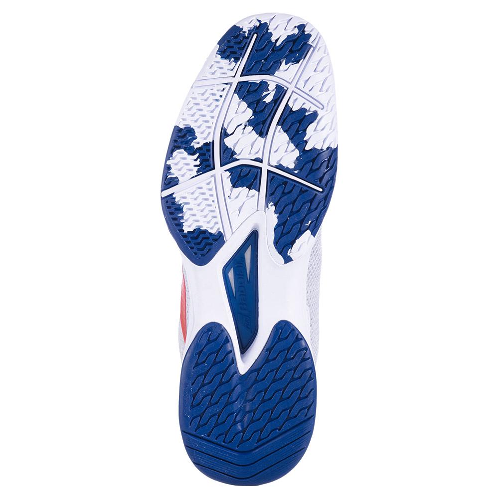 Men’s Jet Tere All Court Tennis Shoes White and Estate Blue