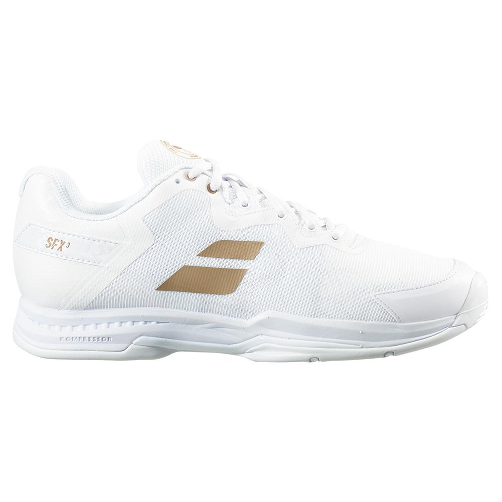 Women’s SFX3 All Court Tennis Shoes White and Gold