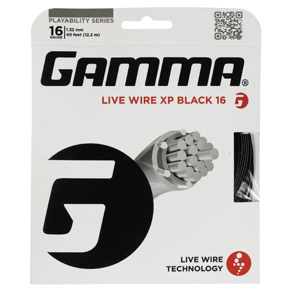 Live Wire XP Black 16G Tennis String