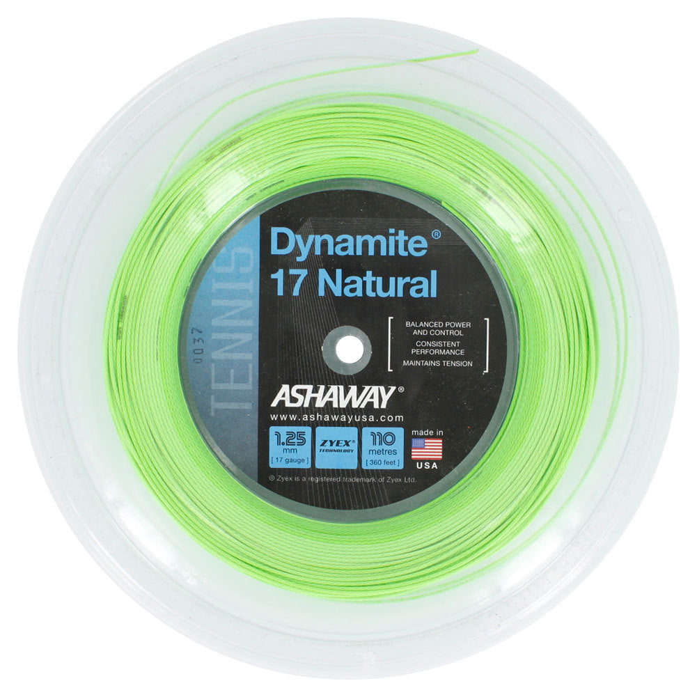 Dynamite 17 Natural Reel Tennis String Optic Green