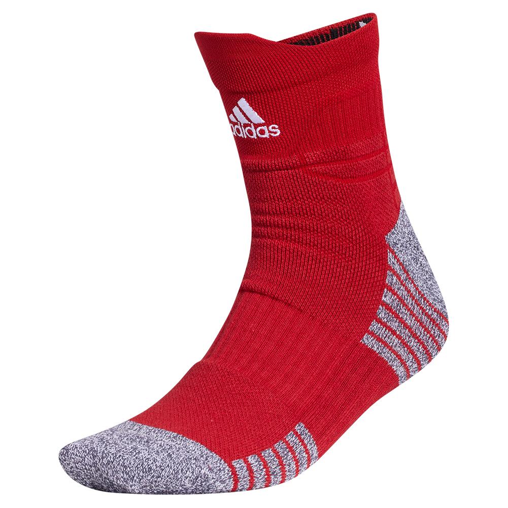 5-Star Team Cushioned High Quarter Socks Team Power Red and White