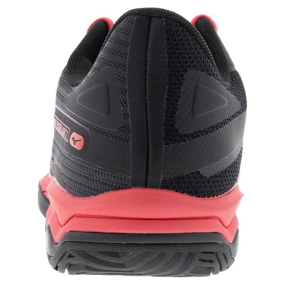 Men’s Wave Exceed Light 2 AC Tennis Shoes Black and Radiant Red