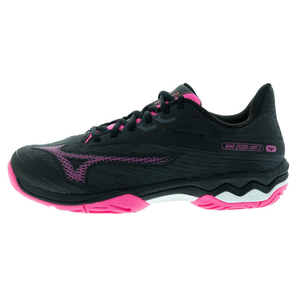 Women’s Wave Exceed Light 2 AC Tennis Shoes Black and Pink Tetra