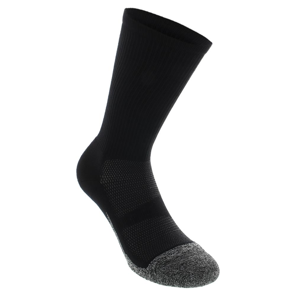 Elite Light Cushion Mini Crew Tennis Socks Black