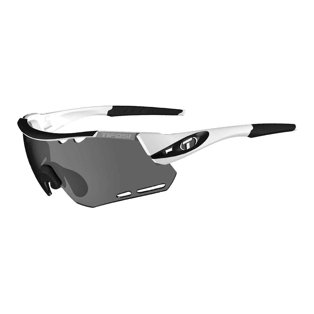 Alliant Sunglasses White and Black with Smoke Lenses