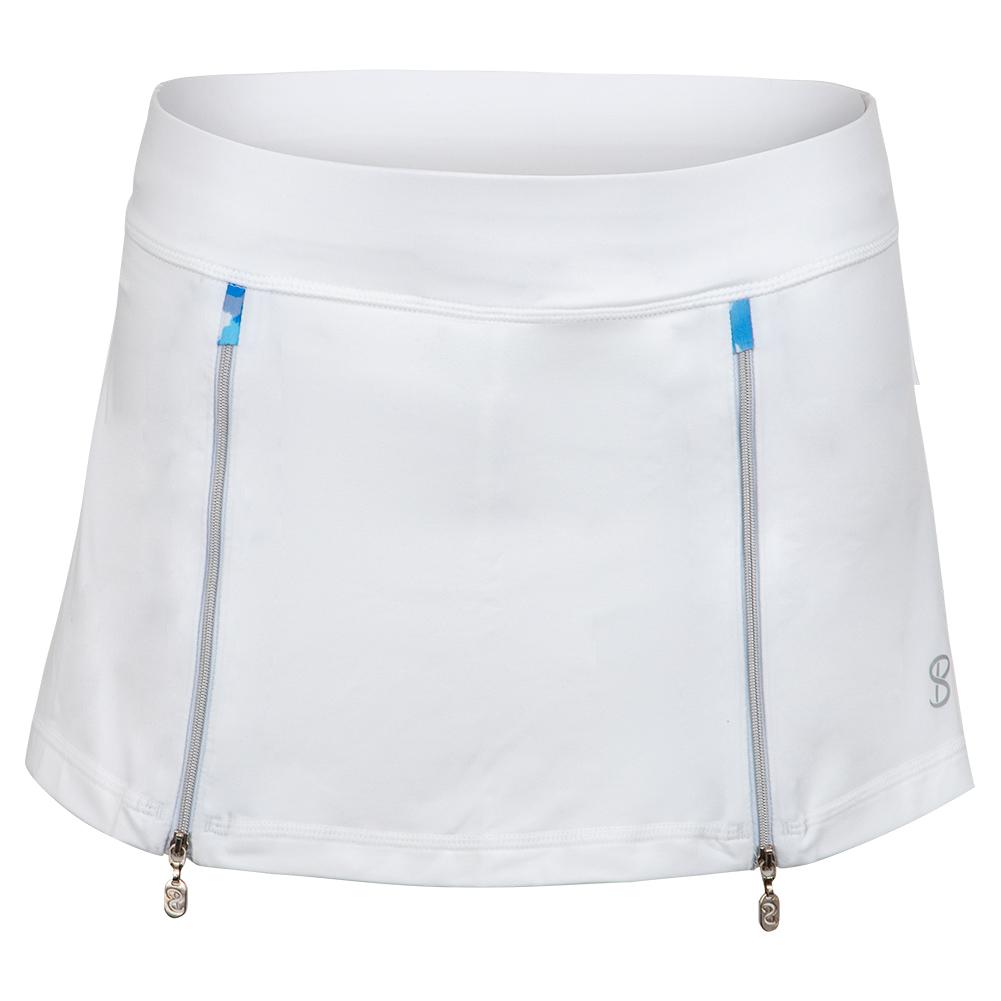 Women’s 12 Inch Tennis Skort White and Mineral