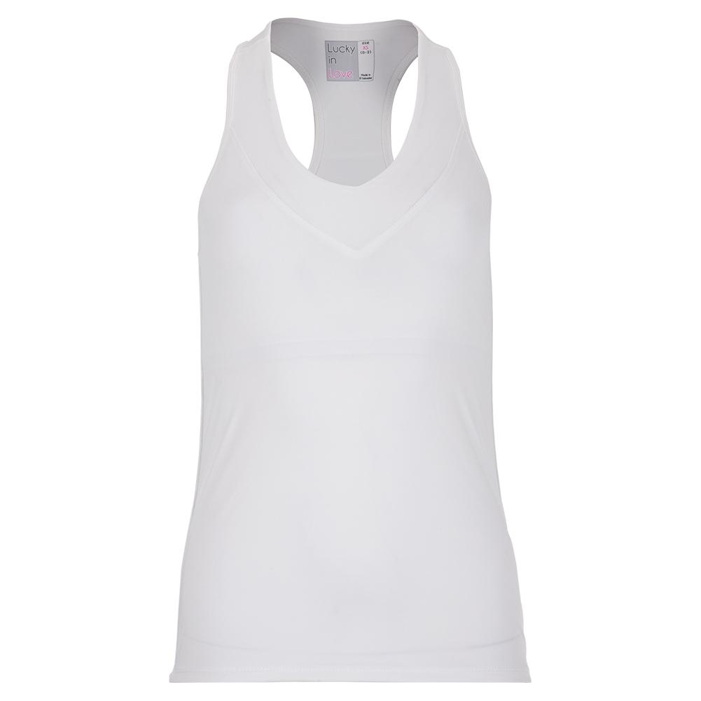 Women`s V-Neck Tennis Tank with Bra