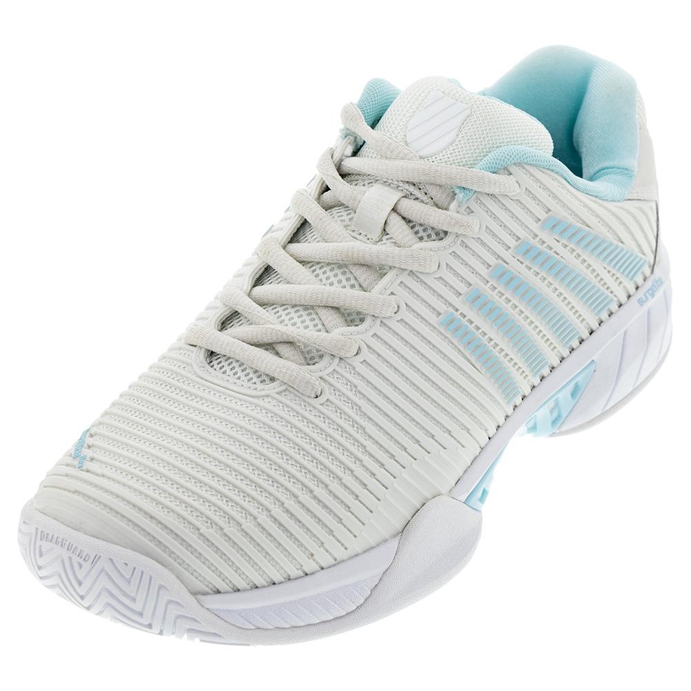 Women’s Hypercourt Express 2-Wide Tennis Shoes White and Blue Glow