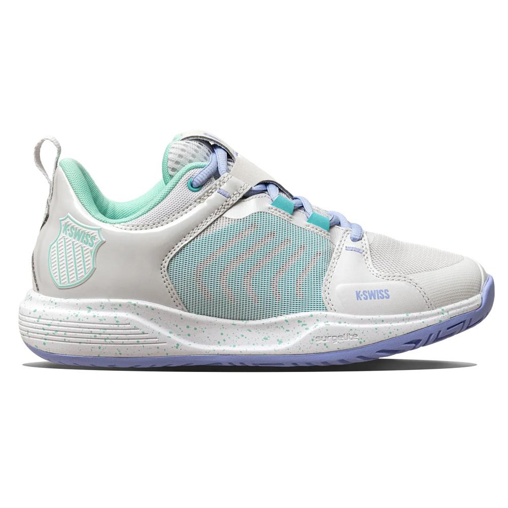 Women`s Ultrashot Team Tennis Shoes Nimbus Cloud and Neon Purple