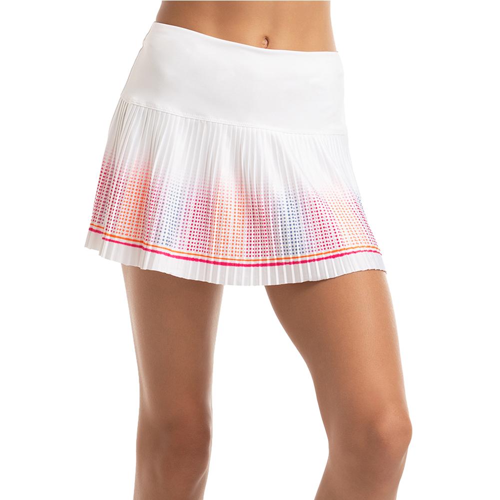 Girl’s Classic Stripe Pleated Tennis Skort White