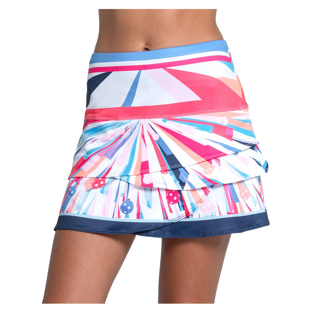 Women`s Long Scallop Pickleball Skort Multicolor
