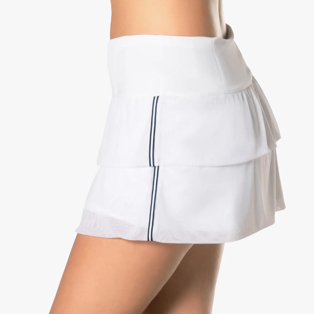 Women’s La Belle Mesh Tennis Skort White and Midnight