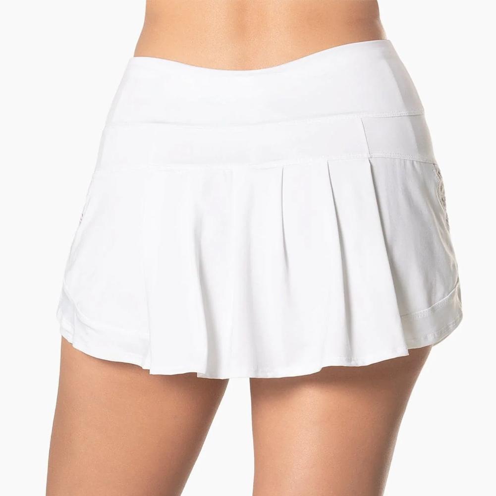 Women’s Lace Track Tennis Skort White