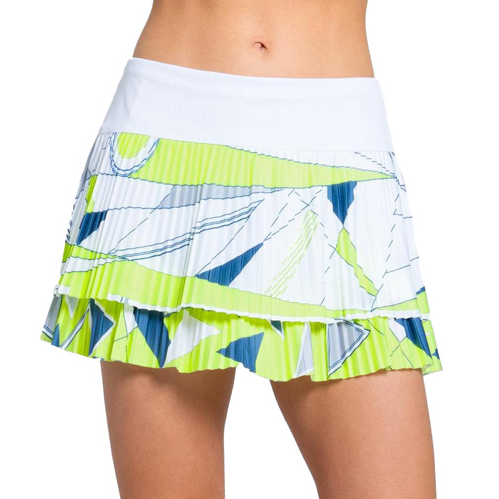 Women`s Going Strong Pleated Tennis Skort Neon Yellow