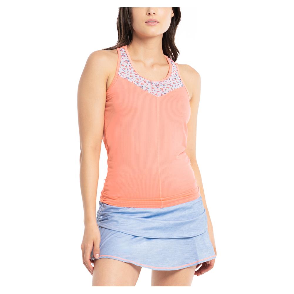 Women’s Blossom Tie Back Tennis Tank Peach