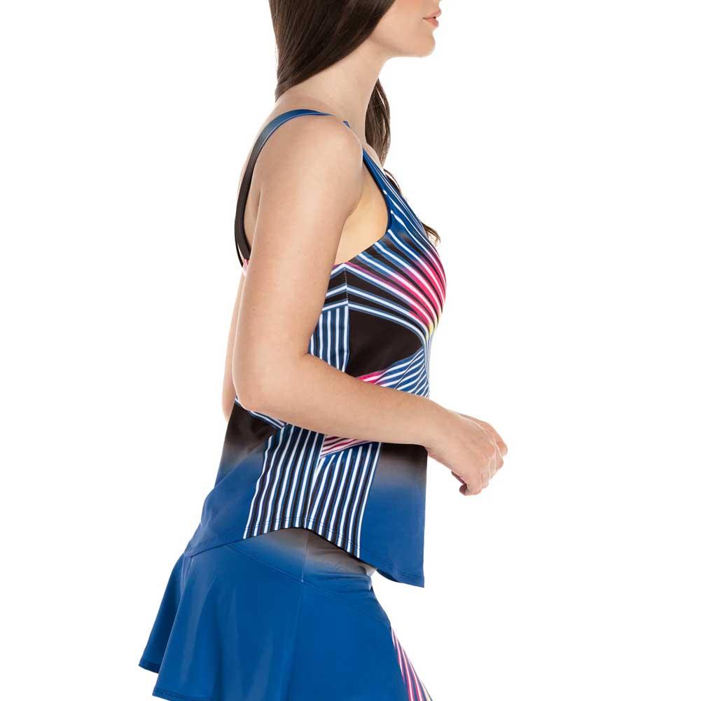 Women’s Neon Lights Tennis Tank with Bra Electric Blue