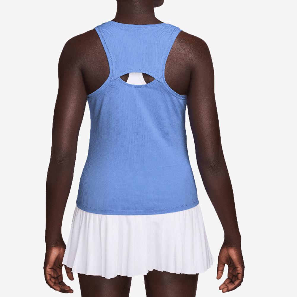 Women`s Court Dri-FIT Victory Tennis Tank Royal Pulse and White