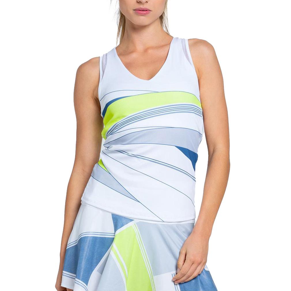 Women`s Going Strong Tennis Tank with Bra White