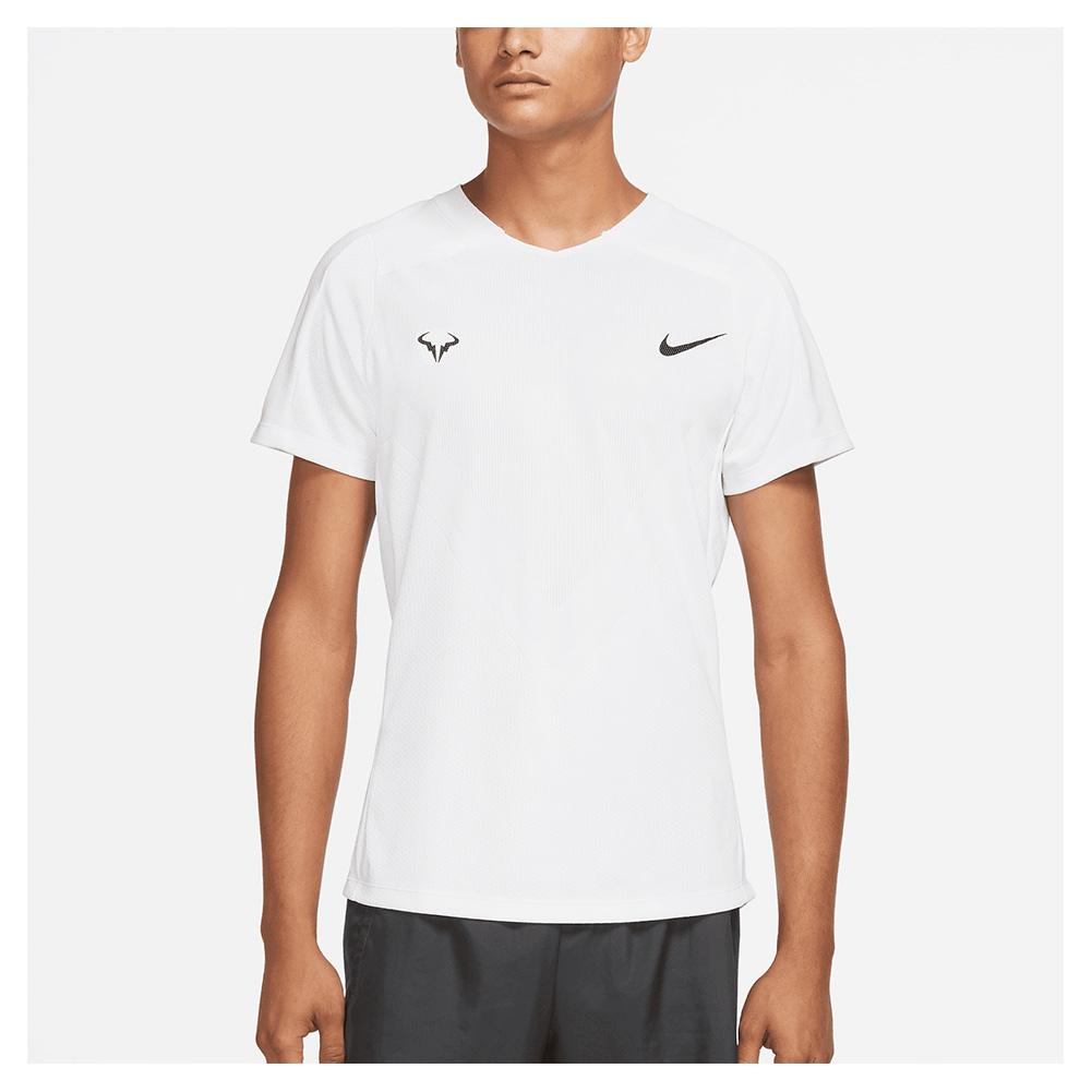 Men’s Rafa Court Knit Dri-FIT Advantage Short Sleeve Tennis Top White