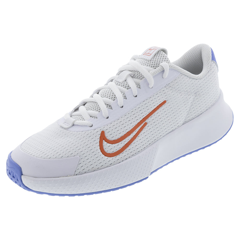 Women`s Vapor Lite 2 Tennis Shoes White and Lt Wild Mango