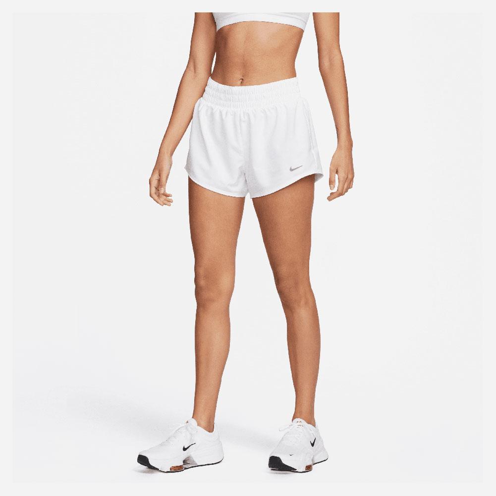 Womens One Dri-FIT Mid-Rise 3-inch Shorts White