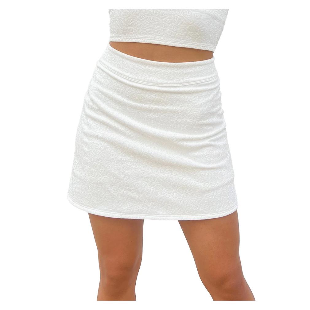 Women’s One More Time High Waisted Tennis Skort White Leopard