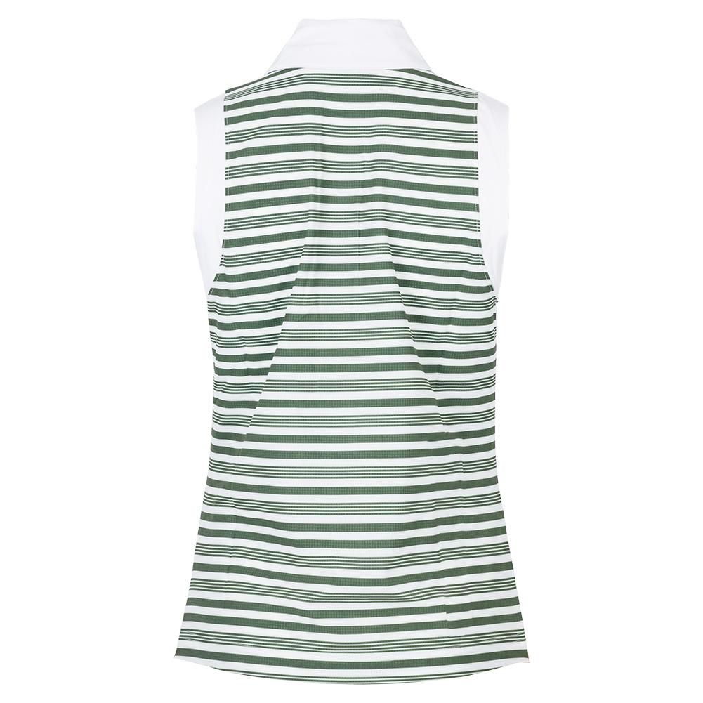 Women’s Bailey Sleeveless Tennis Top Militaire Stripes