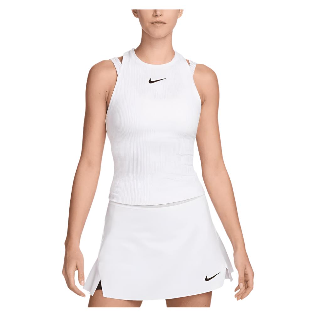 Women’s Dri-Fit Tennis Tank White and Black