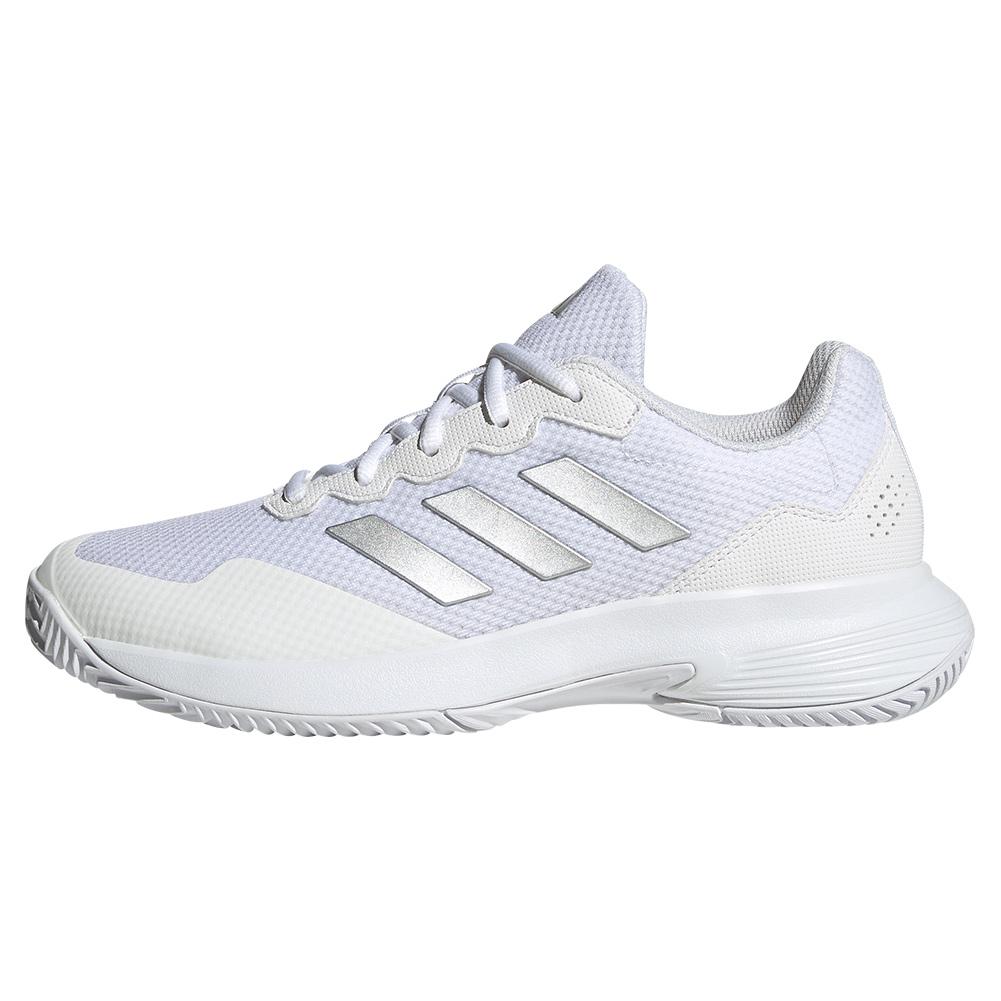 Women’s GameCourt 2 Tennis Shoes Footwear White and Metallic Silver