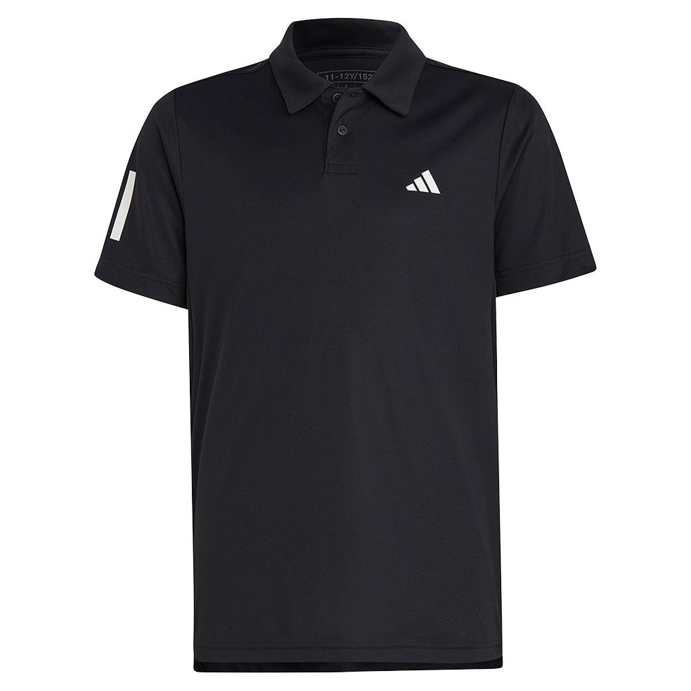 Boys’ Club 3-Stripe Tennis Polo Black