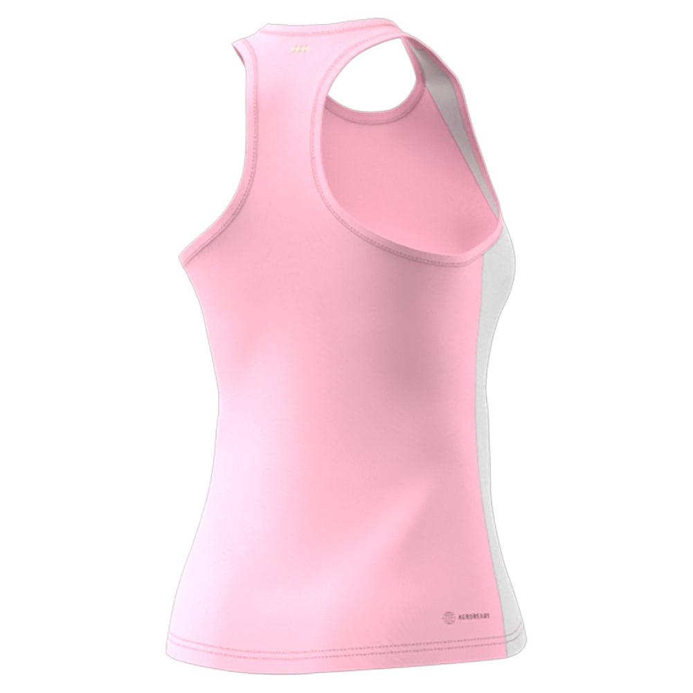 Women`s Clubhouse Premium Tennis Tank Clear Pink and White