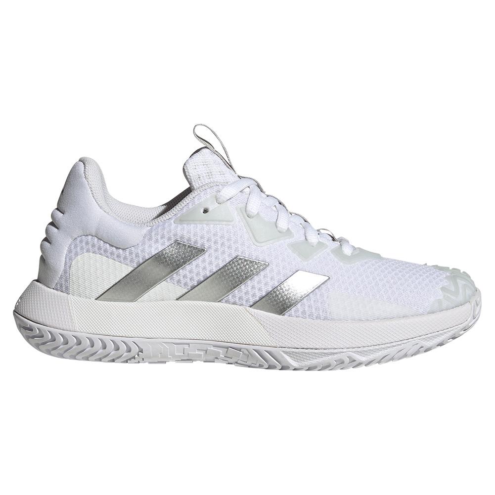 Women`s SoleMatch Control Tennis Shoes White and Metallic Silver