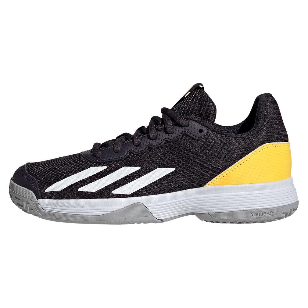 Juniors Courtflash Tennis Shoes Aurora Black and Spark