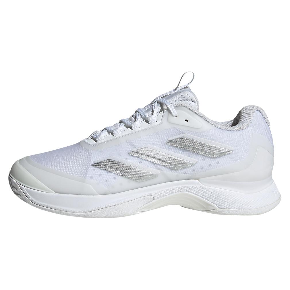 Women’s Avacourt 2 Tennis Shoes White and Silver Metallic