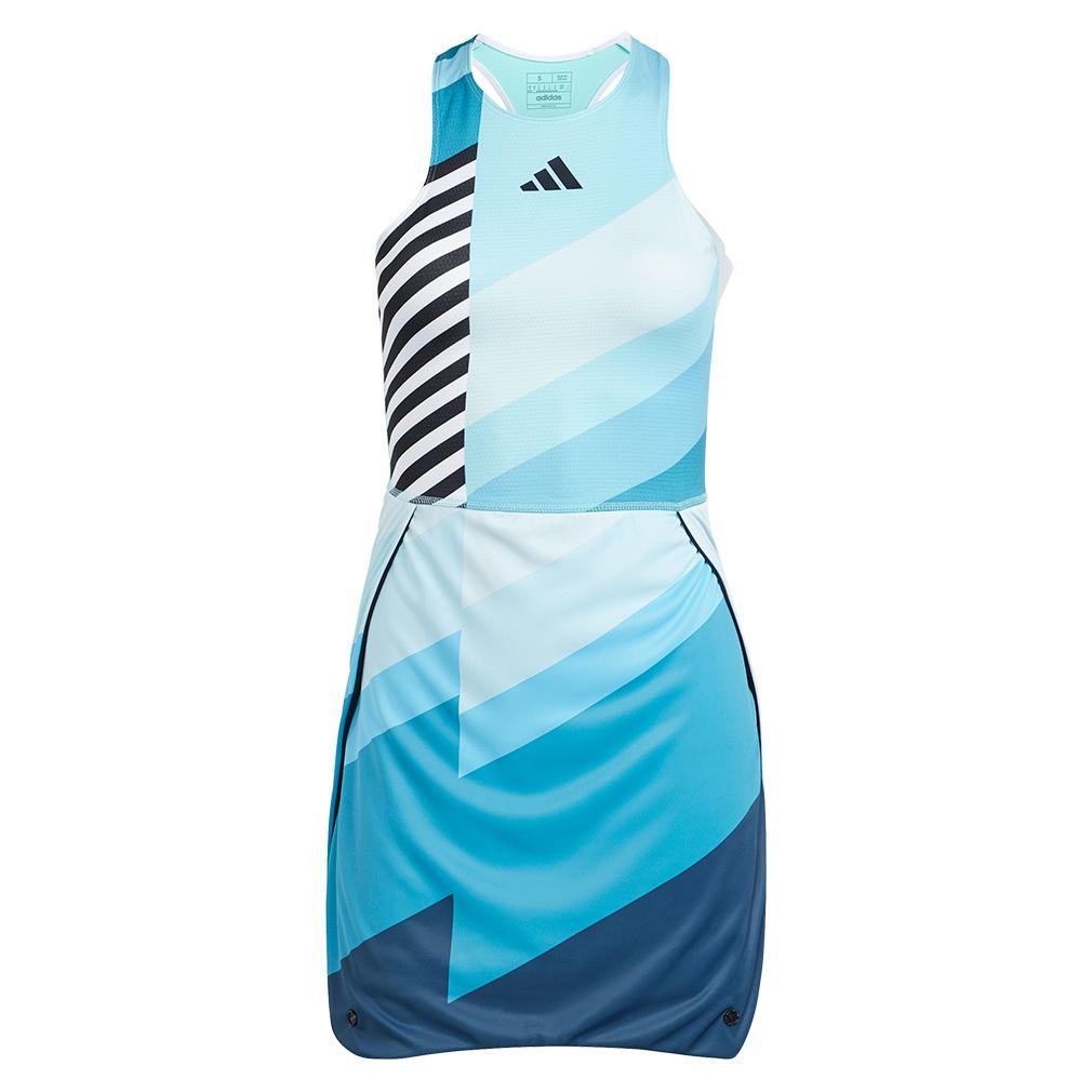 Women’s Aero Ready Transformative Tennis Dress Flash Aqua and Black