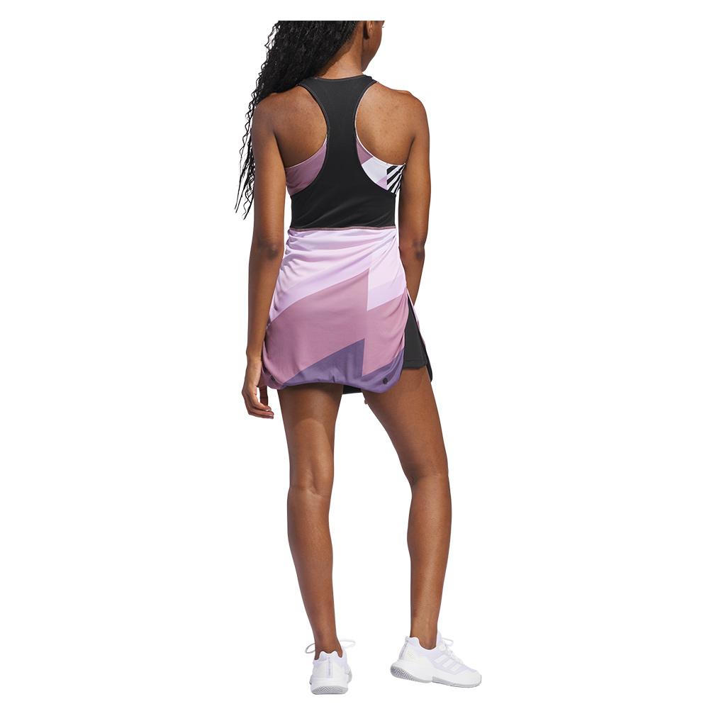 Women’s Aero Ready Transformative Tennis Dress Wonder Orchid and Black