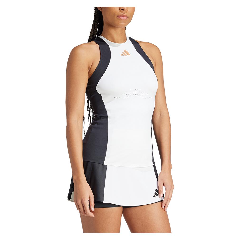 Women’s Premium Tennis Tank White and Black