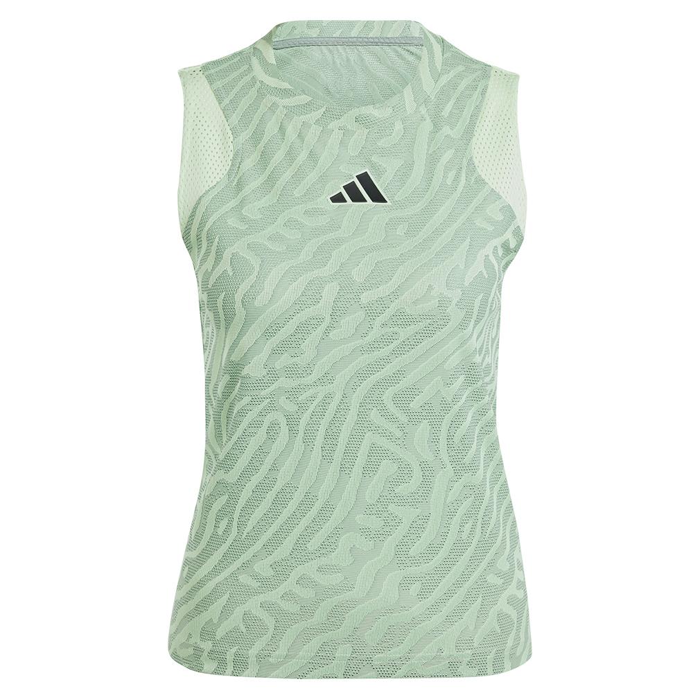 Women’s Airchill Match Pro Tennis Tank Silver Green and Semi Green Spark