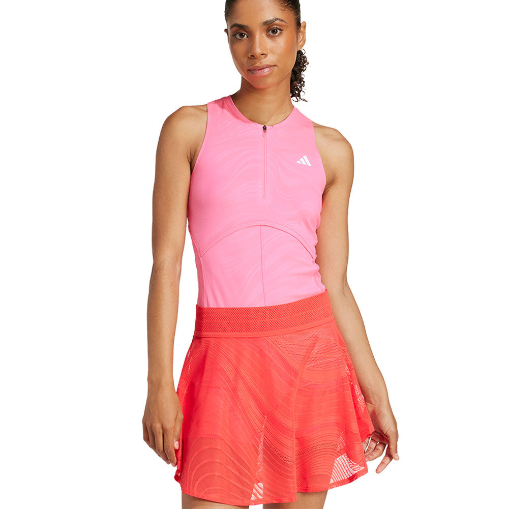 Women`s Climacool Tennis Onesie and Skirt Lucid Pink and Semi Lucid Red