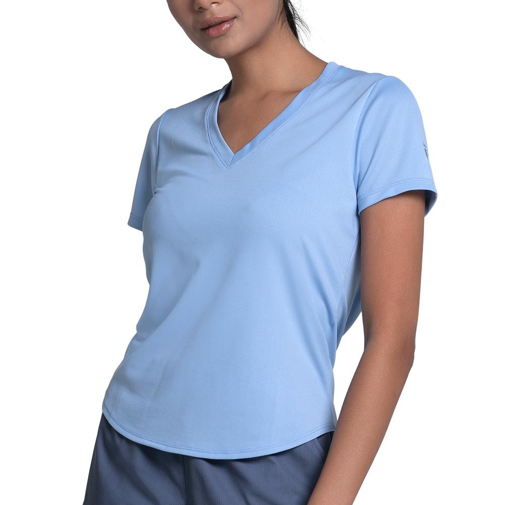 Women’s Reaction Short Sleeve Tennis Top Air Blue