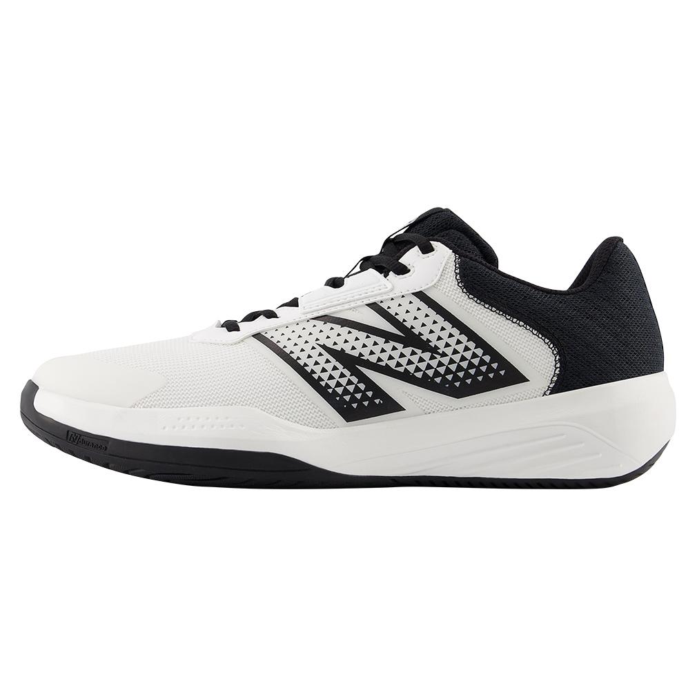 Men’s 696v6 D Width Tennis Shoes White and Black