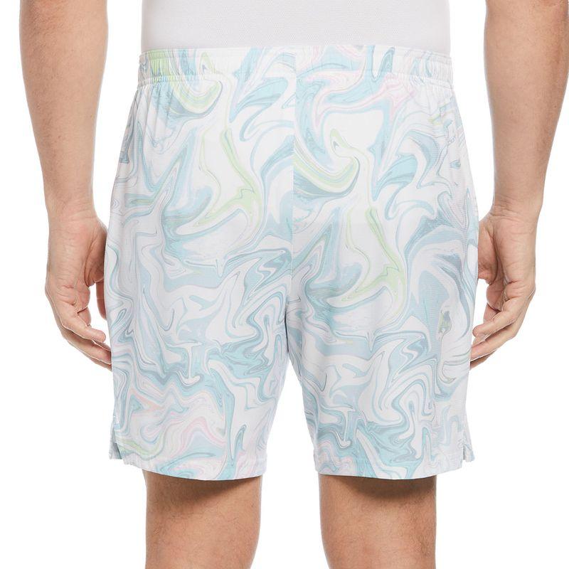 Men’s Performance Marble Printed Tennis Short Bright White