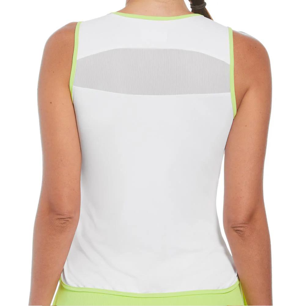 Women’s Colorblock Tennis Tank with Cutout Detail Bright White