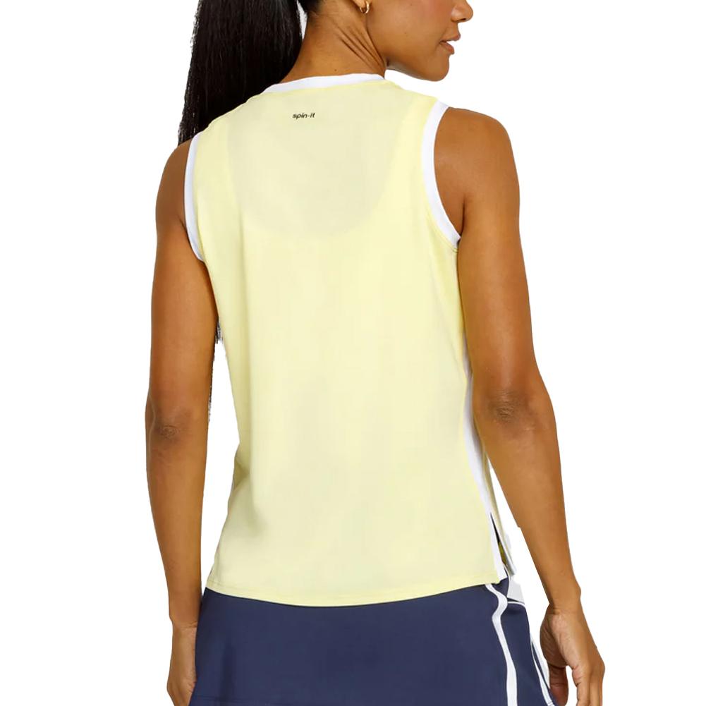 Womens Dink Scoop Neck Pickleball Tank Fresh Lemon