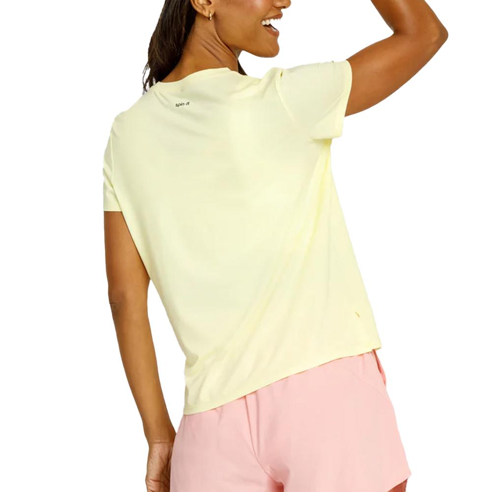 Womens Bijou Short Sleeve Pickleball Top Fresh Lemon