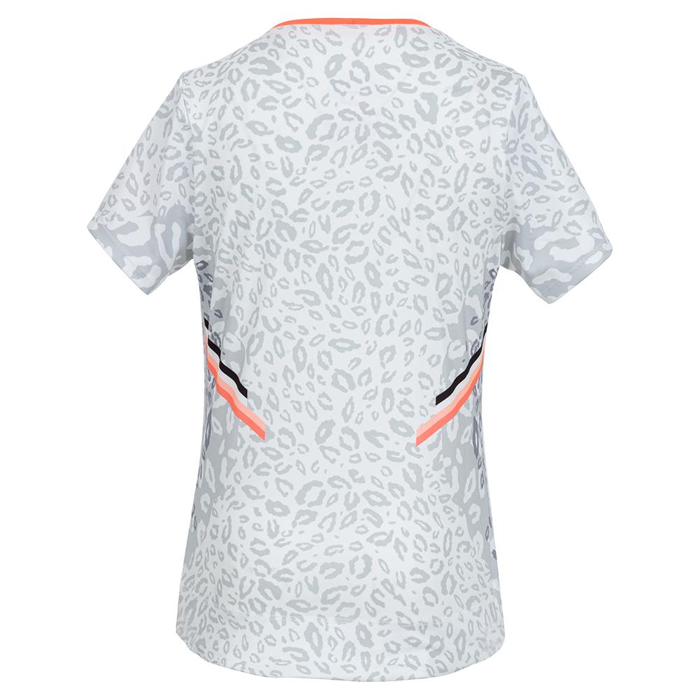 Girls’ Cool Cat Short Sleeve Tennis Top Orange Glow