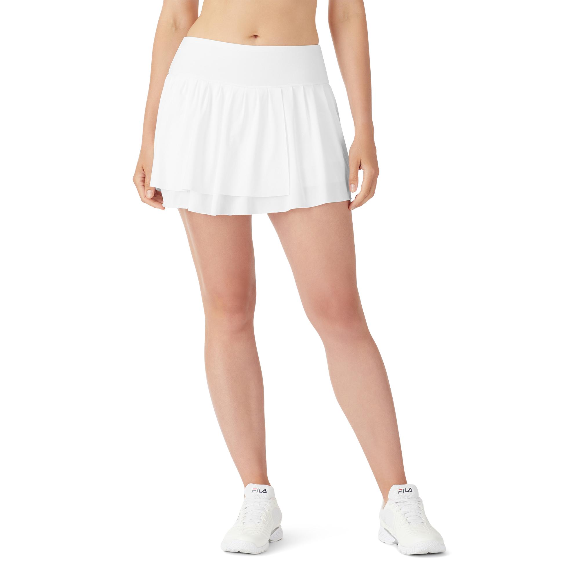 Women’s Whiteline Asymmetrical Tennis Skort White