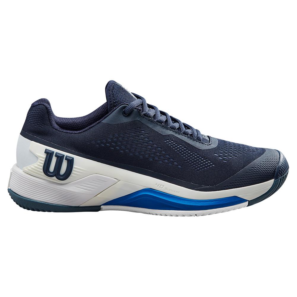 Men’s Rush Pro 4.0 Tennis Shoes Navy Blaze and White