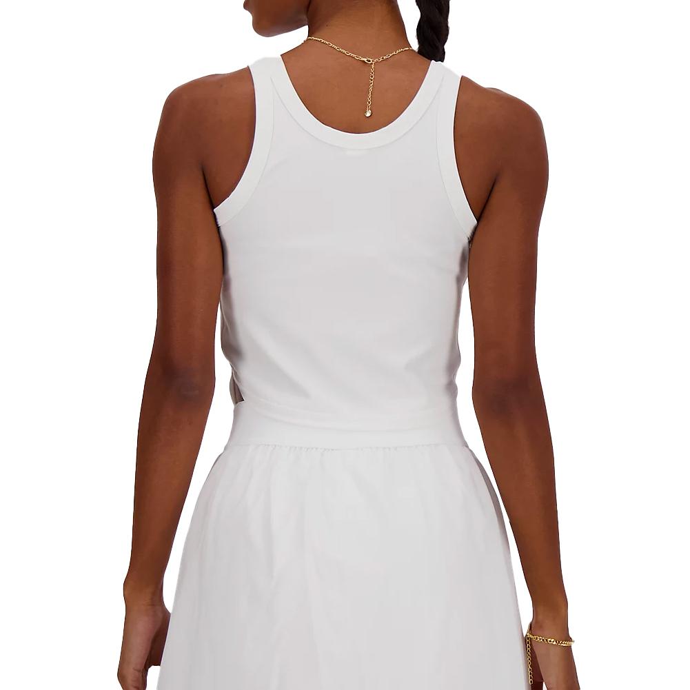 Women’s Cropped Tournament Tennis Tank White